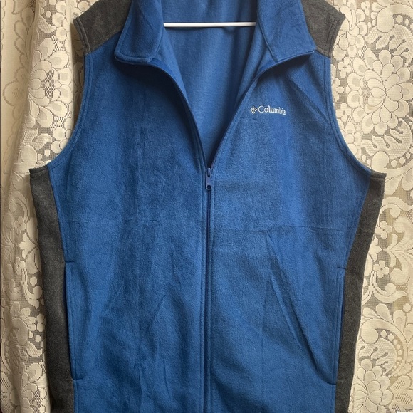 Columbia Other - Columbia Royal Blue and Charcoal Vest with Zip Front Pockets